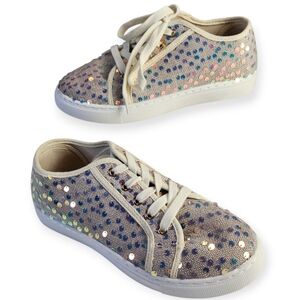 Cato Glam Sequined Rocker Chic Fairycore Whimsigoth Sneakers Size 7